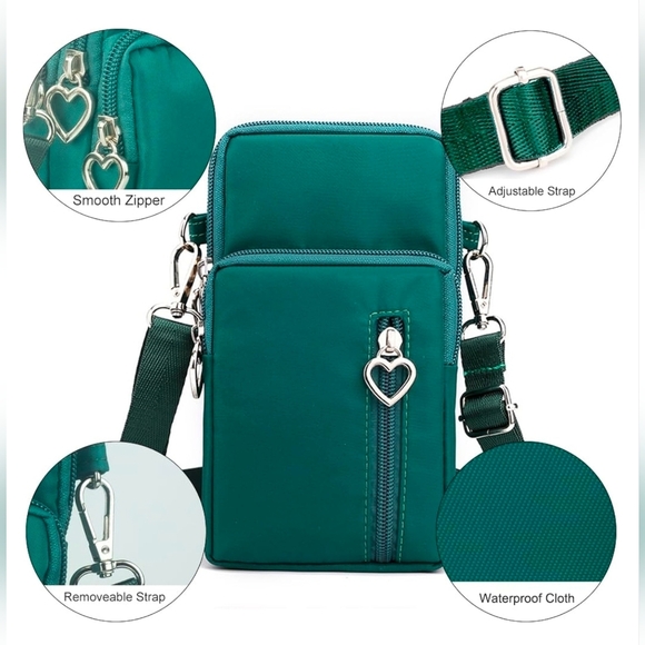 Crossbody Bag Cell Phone Sleeve Concert Venue Bag Adiustable Strap Arm Wrist NWT - Picture 5 of 12